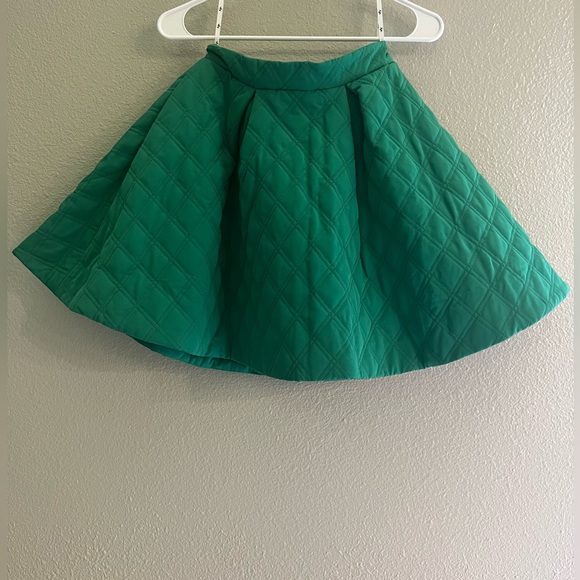 AJE Promise Quilted Mini Skirt Emerald Green - Picture 7 of 8
